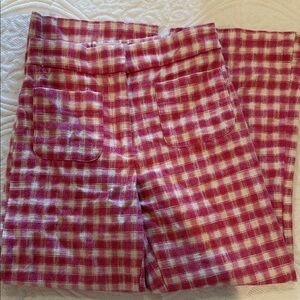 Zara Kids Pink and White Checkered Shorts